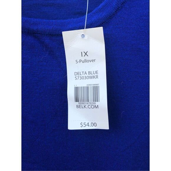 Kim Rogers Women's Delta Blue Closed Knit Ribbed Pullover Sweater Size 1X - Picture 3 of 5